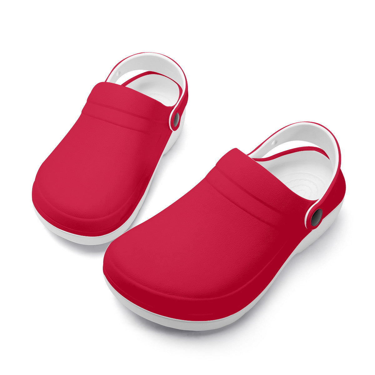 Red Unisex Lightweight Nursing Clogs
