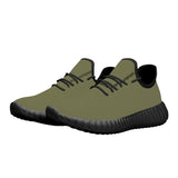 Olive Green Mesh Knit Sneakers