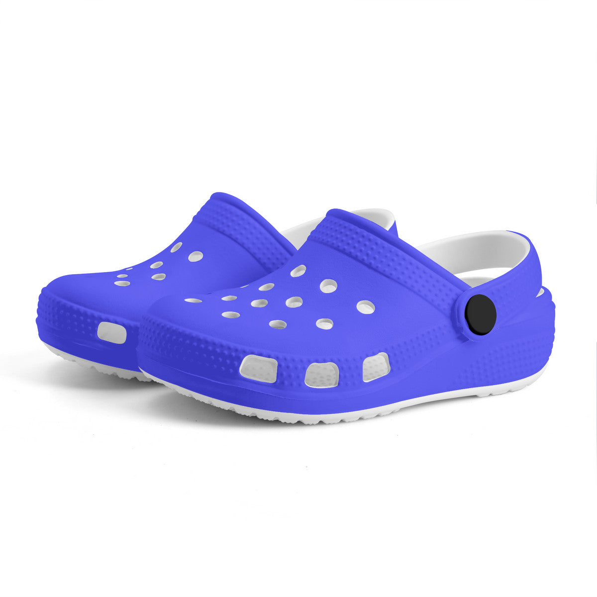 Kid's Neon Dark Blue Casual Clogs