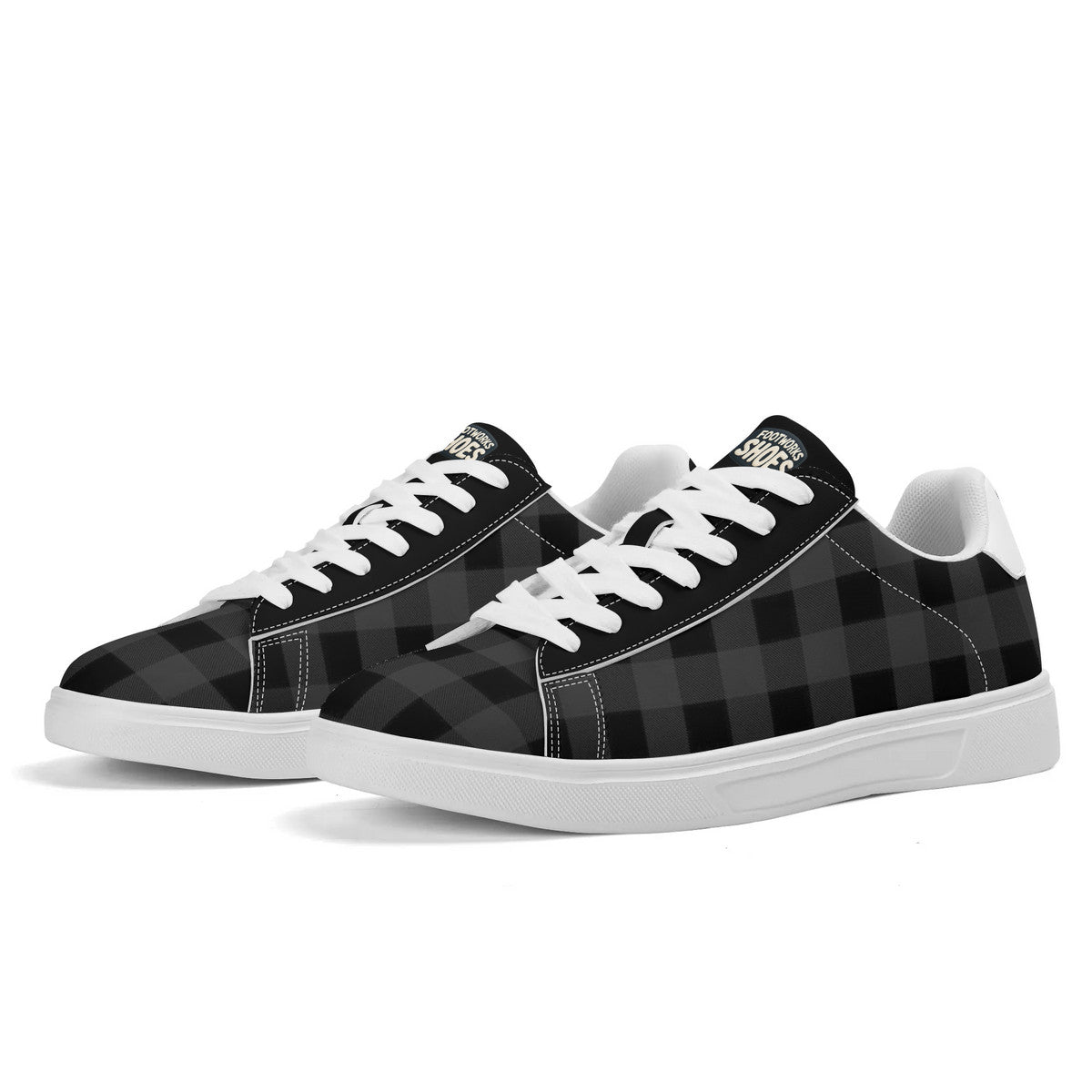 Black Unisex Premium Synthetic Leather Sneakers