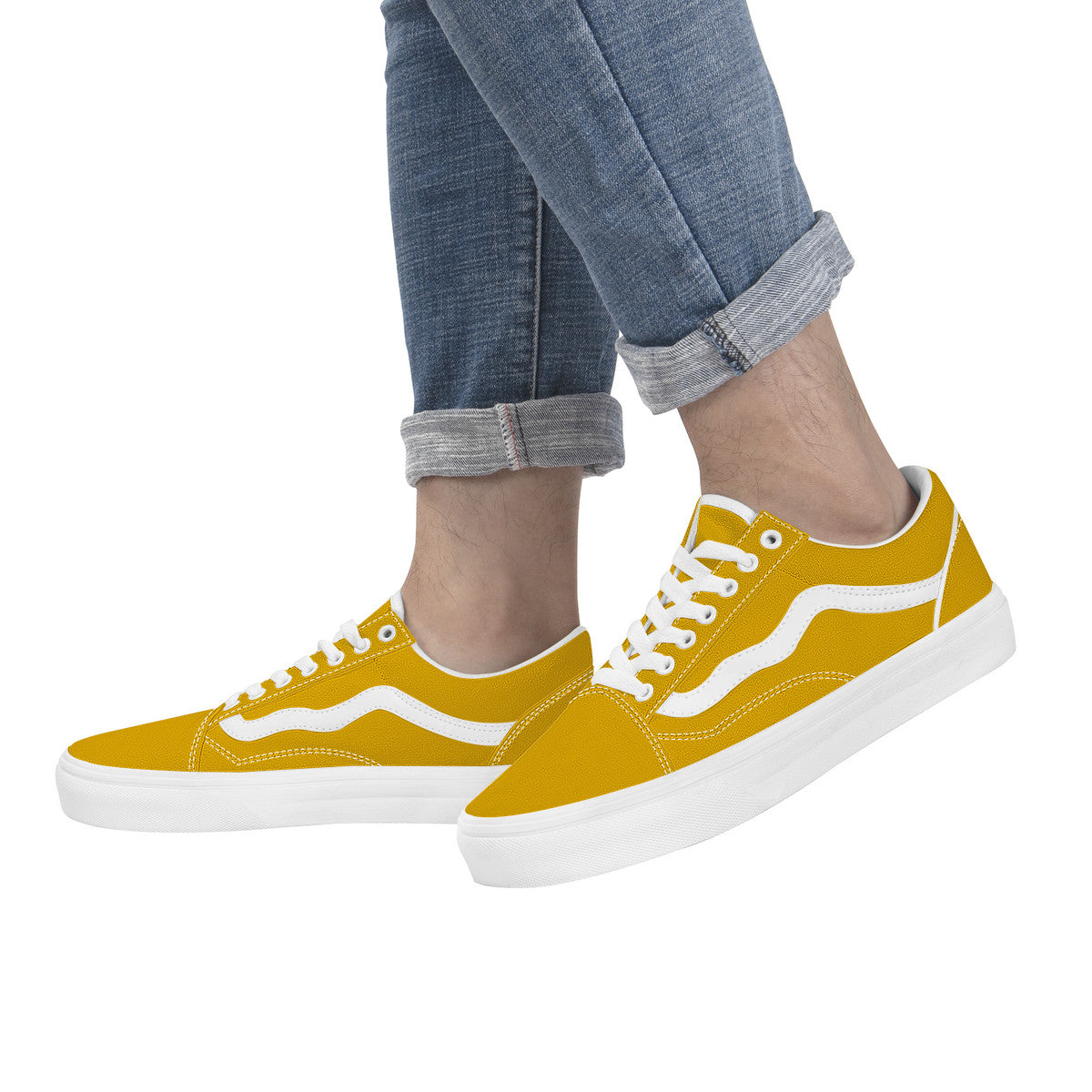 Yellow Low Top Flat Sneaker