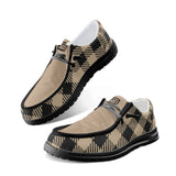 Tan Canvas Unisex Loafers