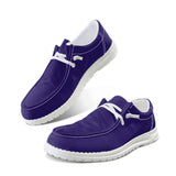 Ravens Purple Canvas Loafers
