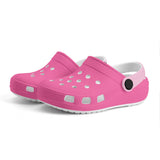 Kid's Fushia and Light Pink Casual Clogs