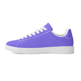 Purple Unisex Premium Synthetic Leather Sneakers
