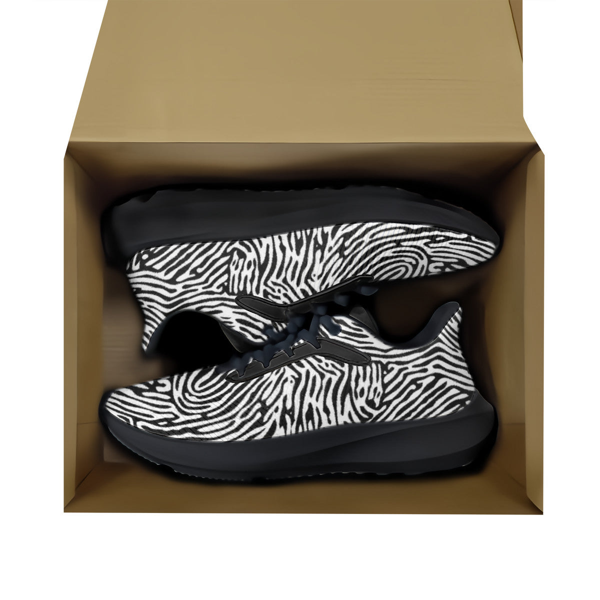 Fingerprint Unisex Lace Up Running Shoes