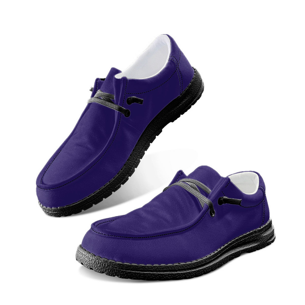 Ravens Purple Canvas Loafers