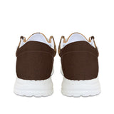 Brown Squares Unisex Canvas Loafers