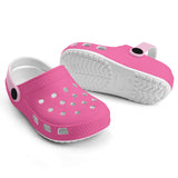 Kid's Fushia and Light Pink Casual Clogs