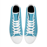 Blue High-Top Canvas Shoes