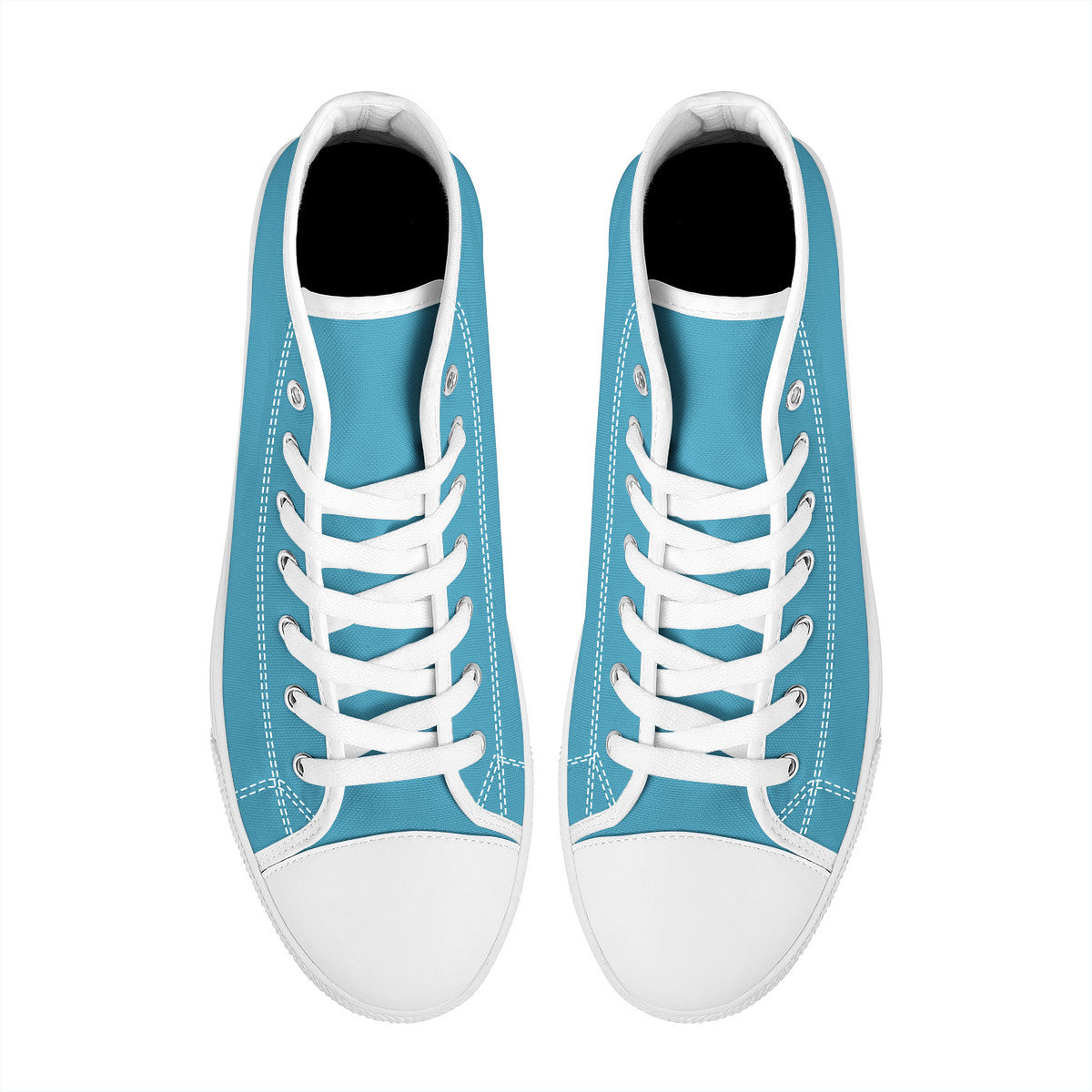 Blue High-Top Canvas Shoes