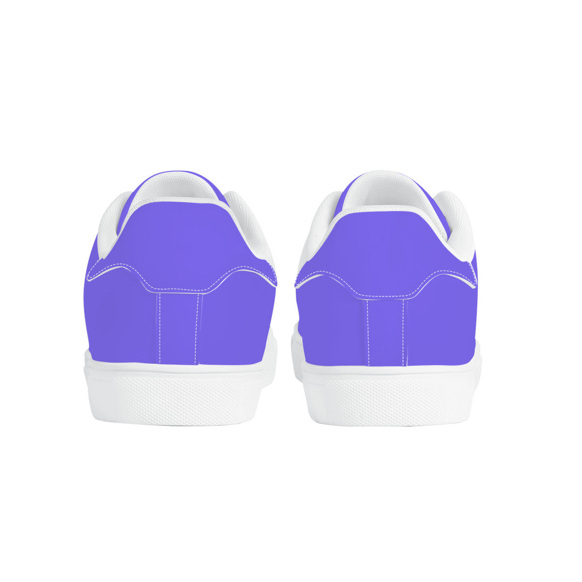 Purple Low-Top Synthetic Leather Sneakers