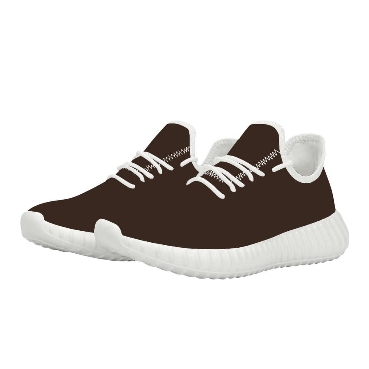 Brown Mesh Knit Sneakers