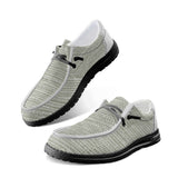 Gray Trendy Canvas Loafers