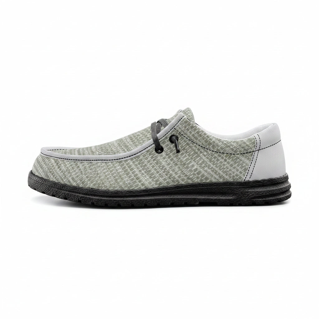Gray Trendy Canvas Loafers
