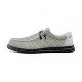 Gray Trendy Canvas Loafers