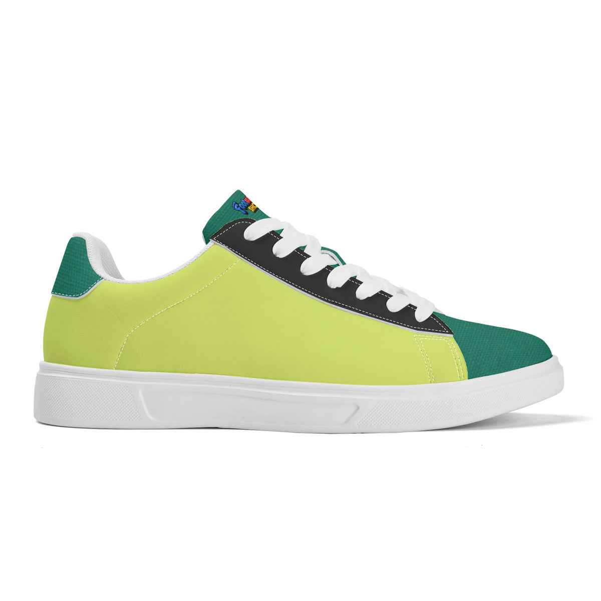 Unisex Premium Synthetic Neon Green Leather Sneakers