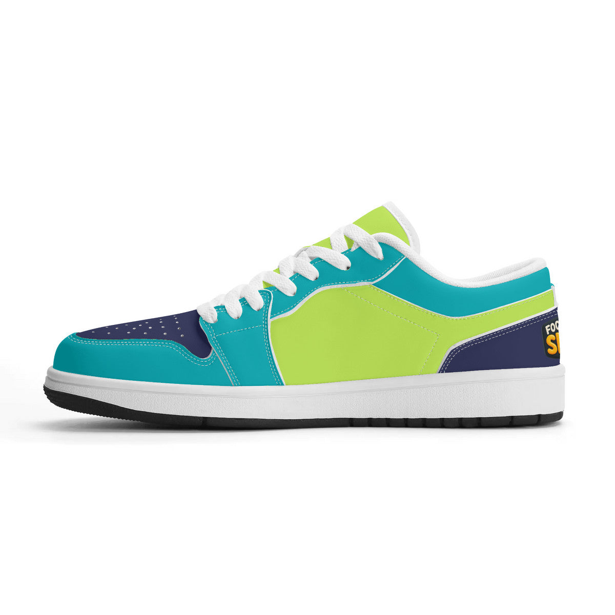 Unisex Greens Leather Low Top Sneakers