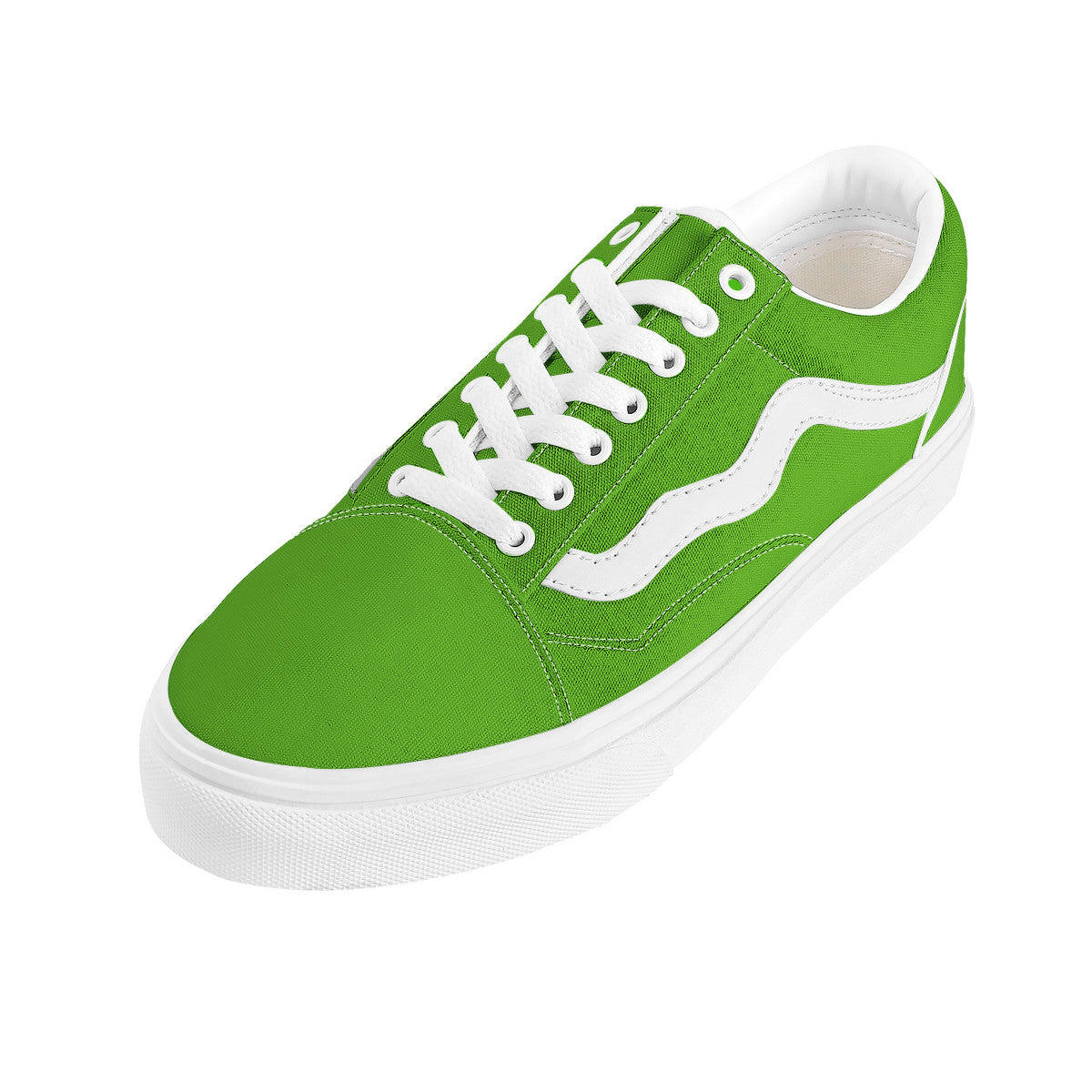 Neon Green Low Top Flat Sneaker