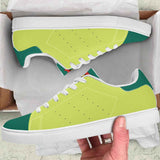 Neon Green Unisex Low-Top Synthetic Leather Sneakers