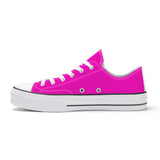 Hot Pink Unisex Classic Low Top Canvas Shoes