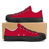 Red Unisex Classic Low Top Canvas Shoes