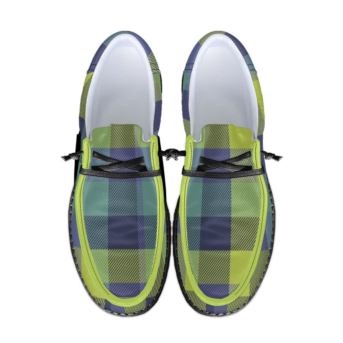 Fun with Plaid Canvas Loafers