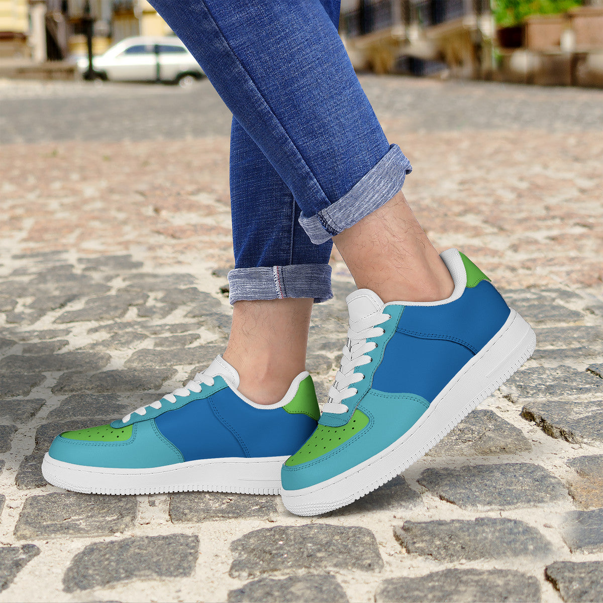 Blue Low Top Unisex Sneaker – Timeless Style by Footworks Shoes