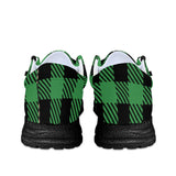 Unisex Green Plaid  Loafers