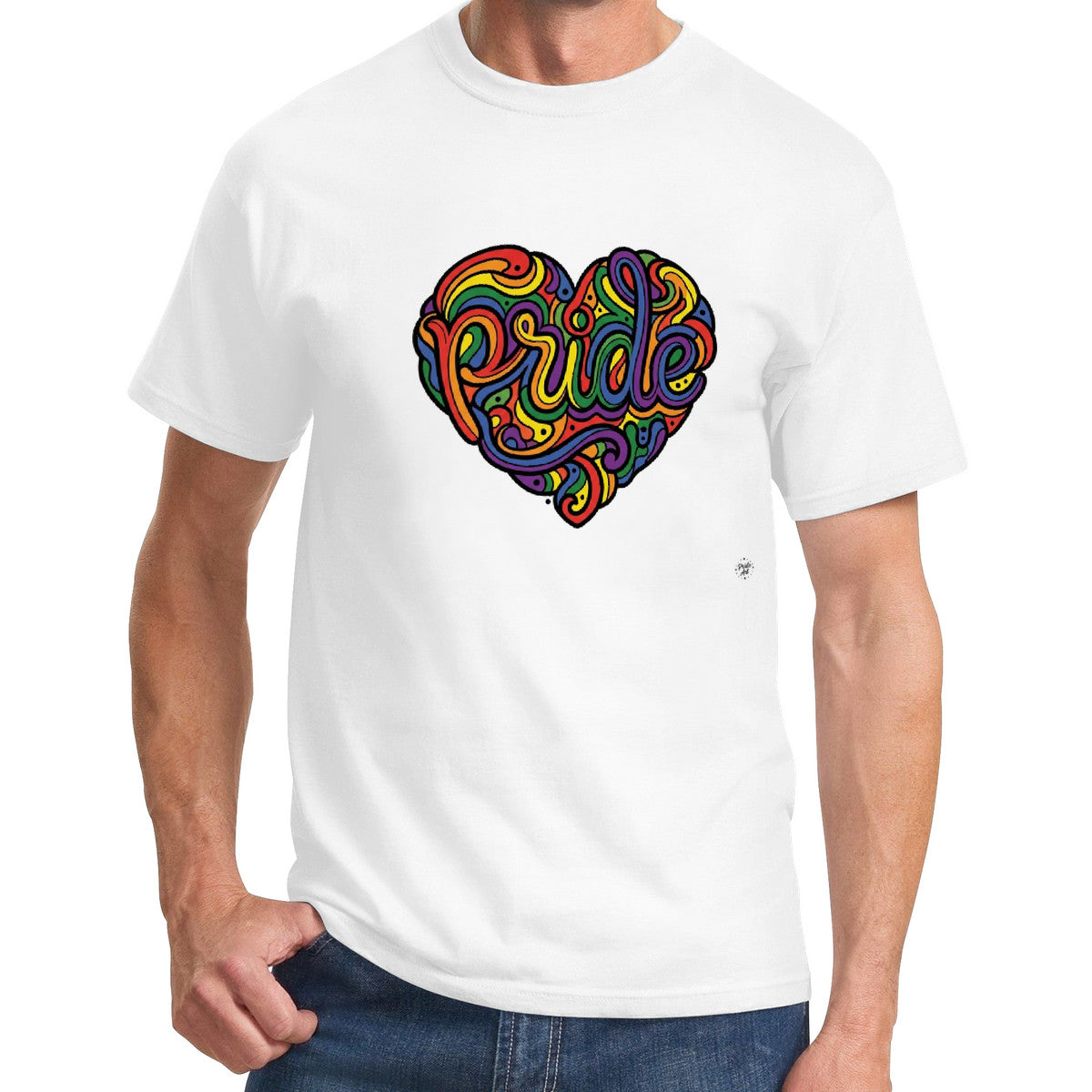 Men's LGTBQ Pride Heart T-Shirt