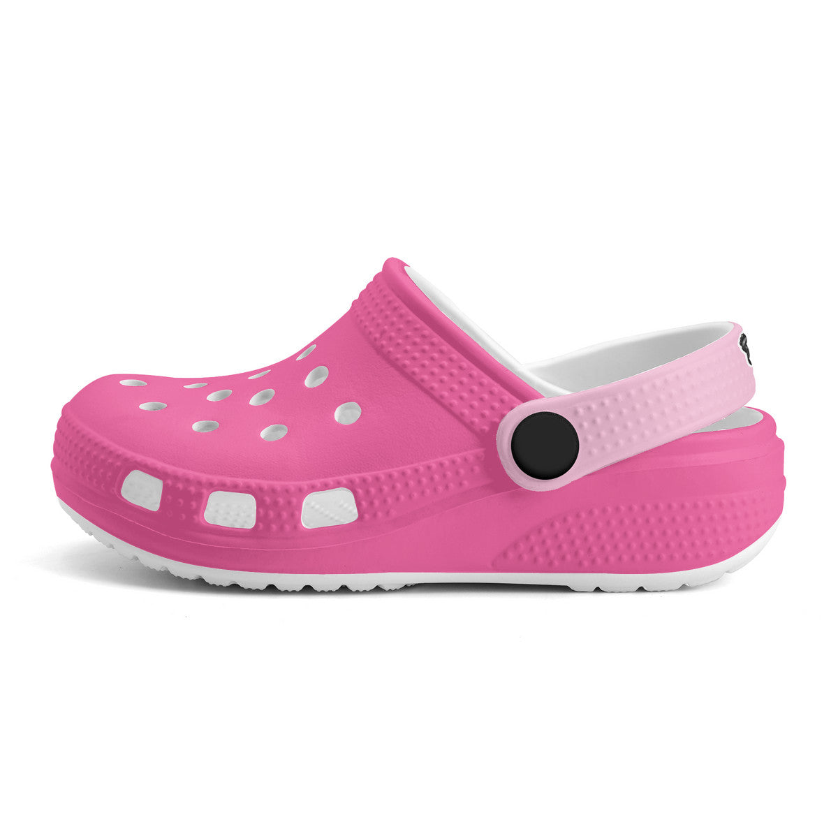Kid's Fushia and Light Pink Casual Clogs