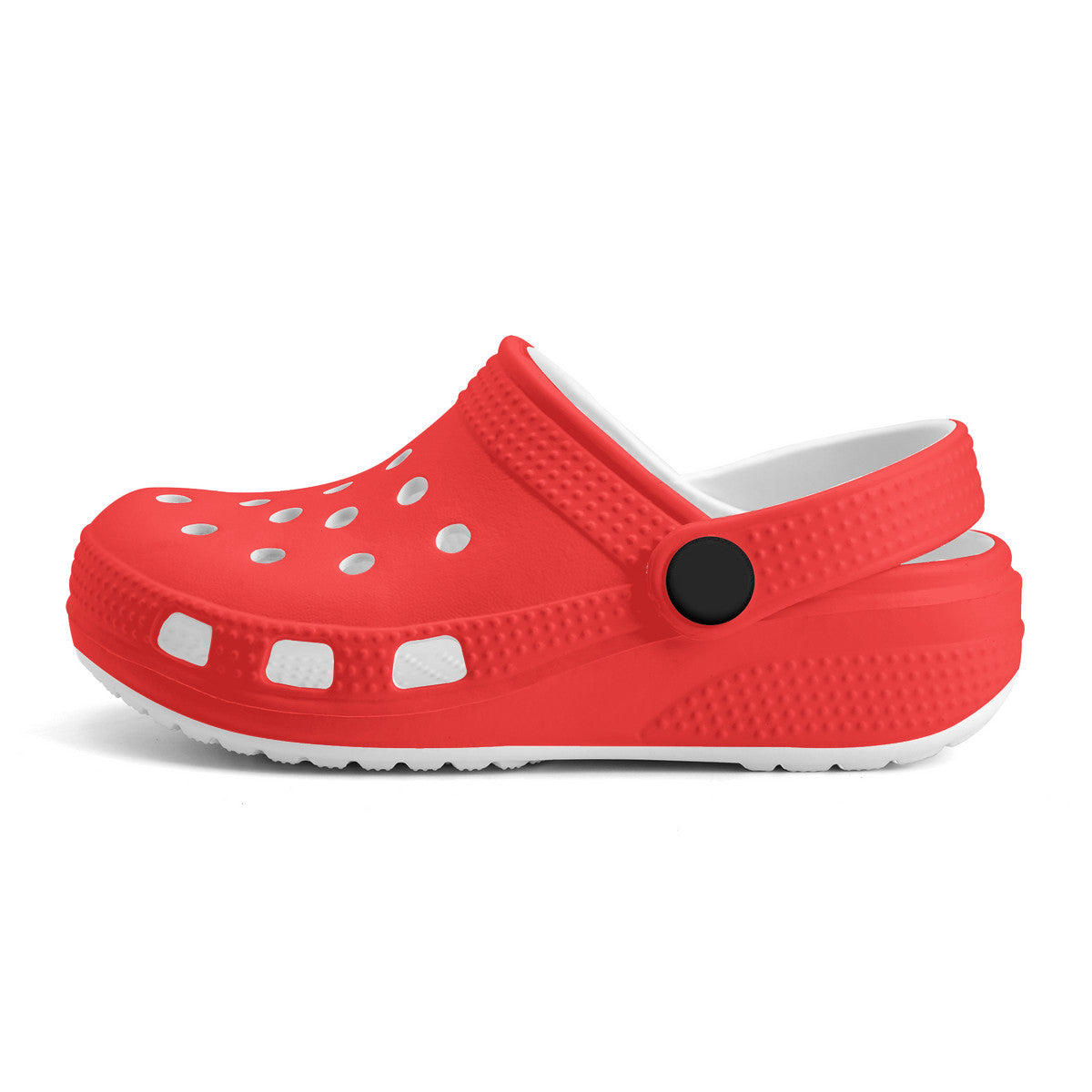 Kid's Neon Red Casual Clogs