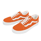 Orange Low Top Flat Sneaker