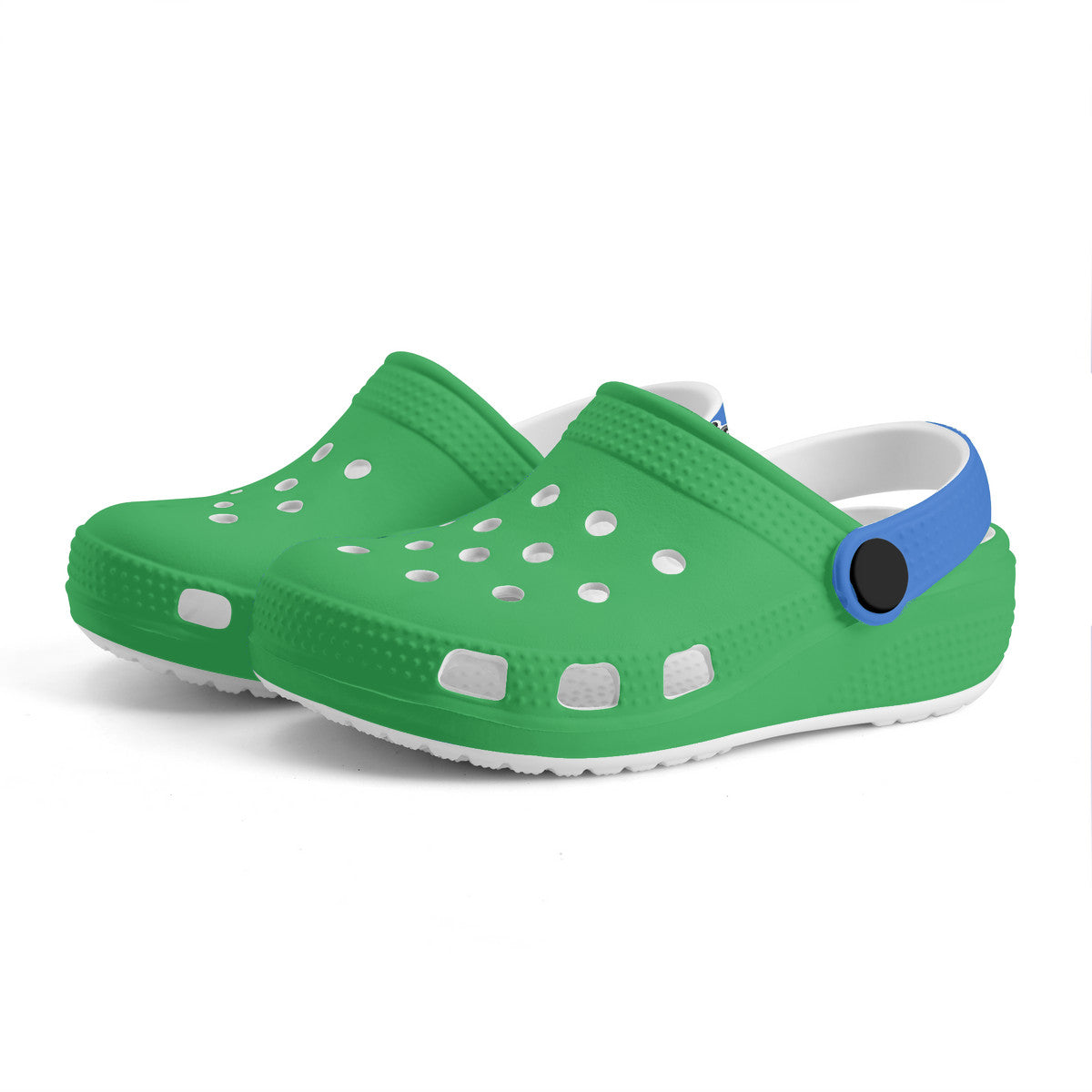 Kid's Green and Blue Casual Clogs