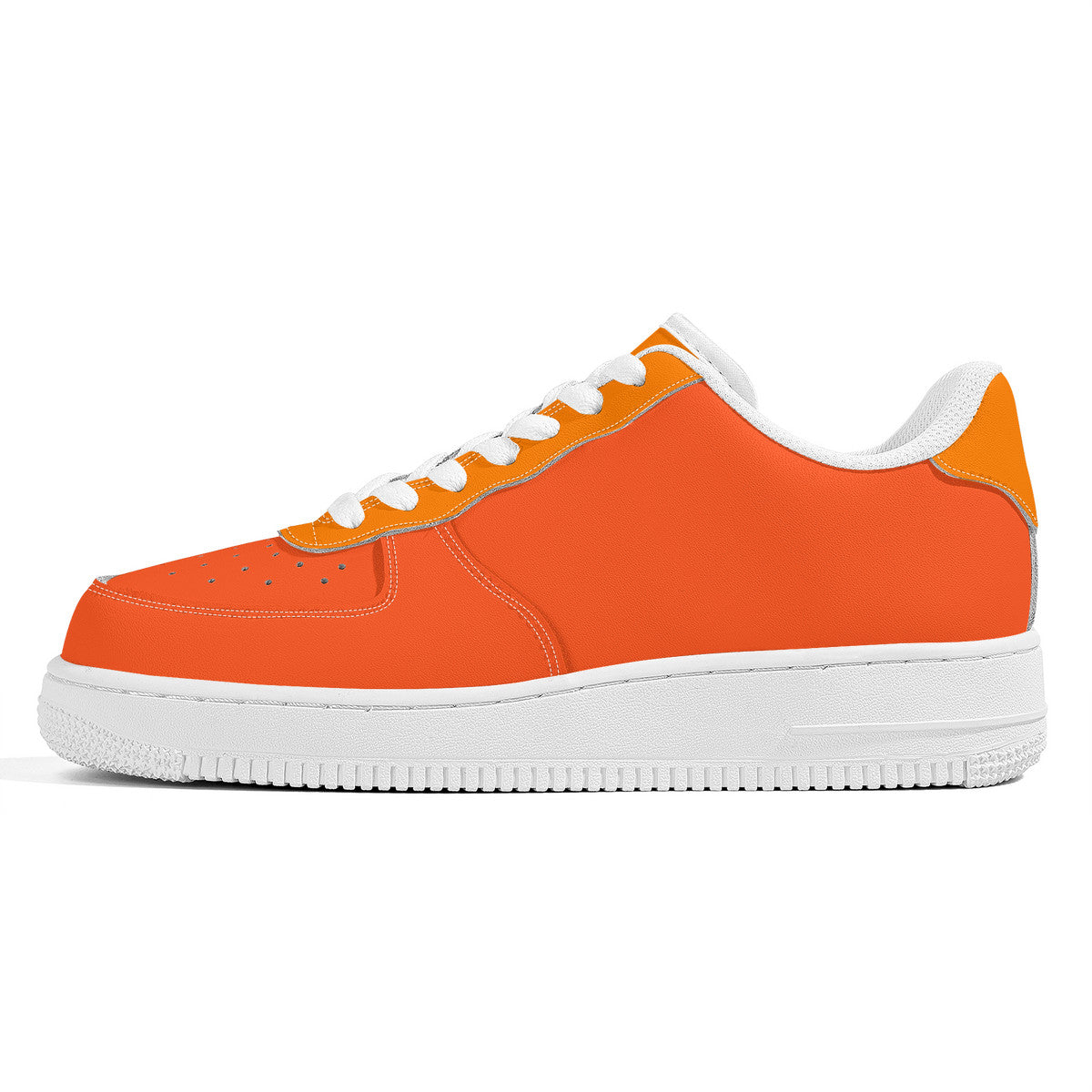 Orange Unisex Microfiber Sneakers