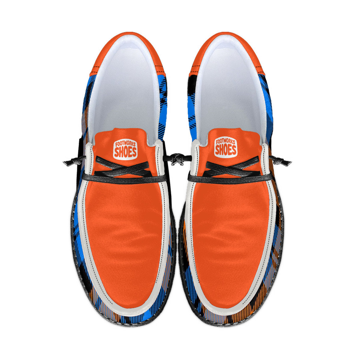Orange unisex  Canvas Loafers