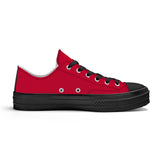 Red Unisex Classic Low Top Canvas Shoes