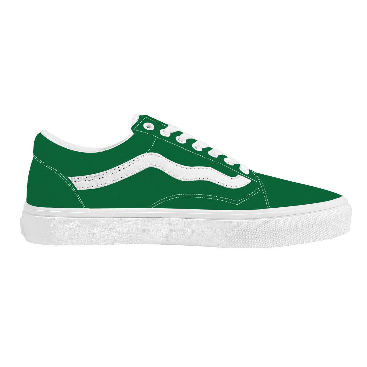 Green Low Top Flat Sneaker