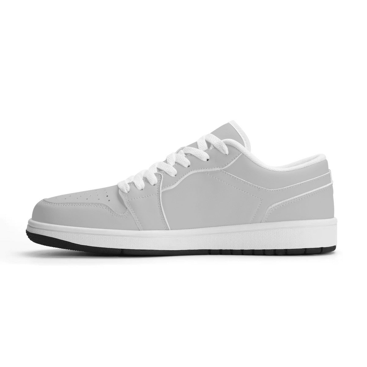 Gray Unisex New Synthetic Leather Low Top Sneakers