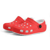 Kid's Neon Red Casual Clogs