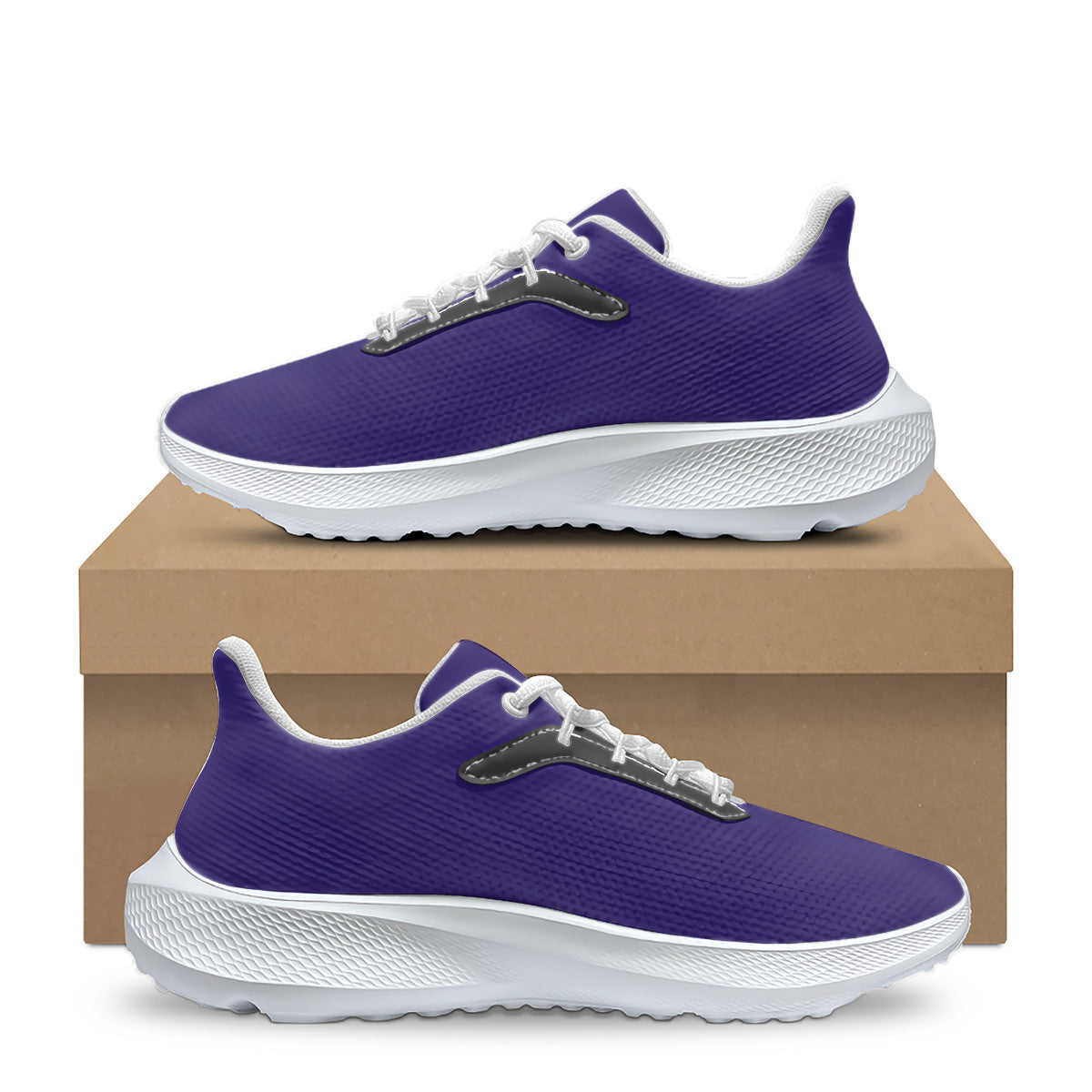 Purple Unisex Lace Up Running Shoes
