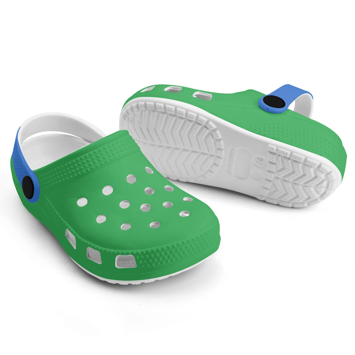 Kid's Green and Blue Casual Clogs
