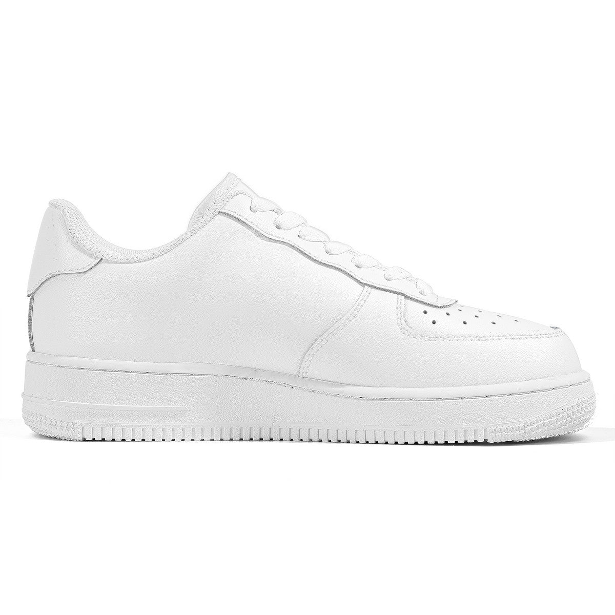 White Unisex Microfiber Sneakers
