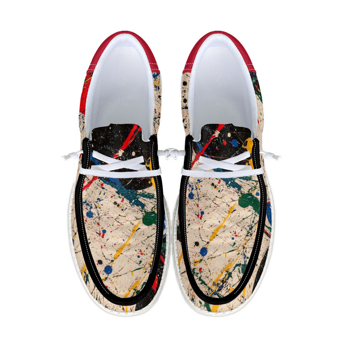 Jackson Pollock Canvas Loafers