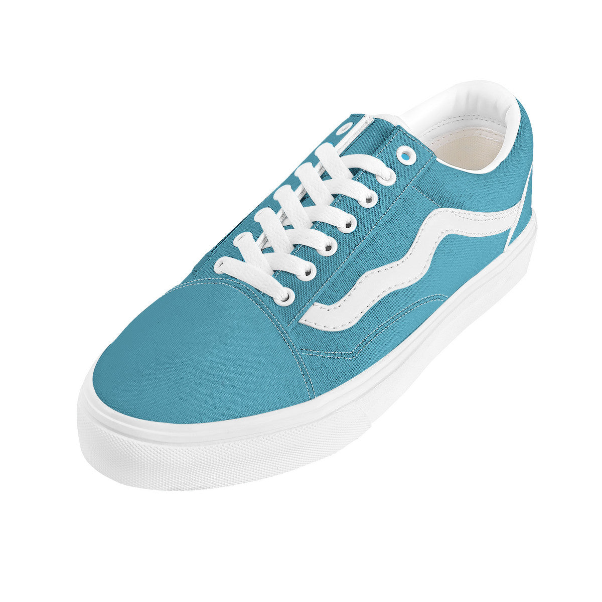 Blue Low Top Flat Sneaker