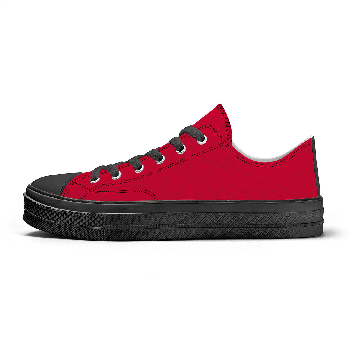 Red Unisex Classic Low Top Canvas Shoes