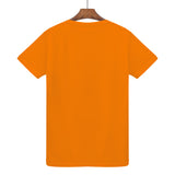 Orange  Print  swag T-Shirt