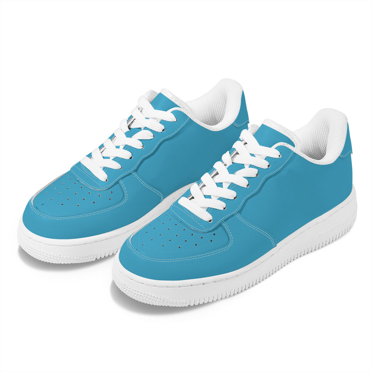 Sky Blue Unisex Microfiber Sneakers
