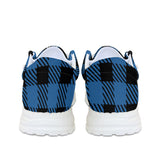 Unisex Blue Plaid Canvas Loafers
