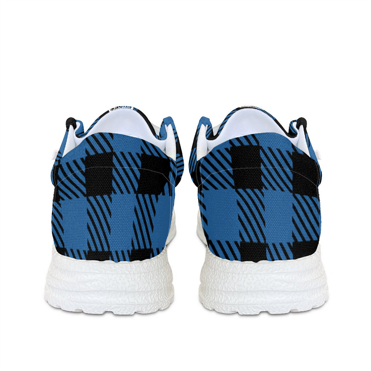 Unisex Blue Plaid Canvas Loafers